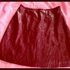 Faux leather skirt